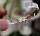Plain Sterling Silver Cuff Bracelet for men