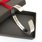 Cross Cuff Bracelet for men - 925 Sterling Silver Open Bangle with engraving