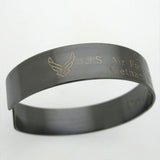 Military Bracelet, USAF cuff, Personalized air force jewelry