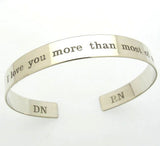 Custom ID Silver Bracelet for Men, Gift idea for Him