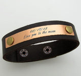 Custom Leather Bracelet for Men, Gift for Him
