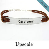 Father Bracelet with Engraved Names - Personalized Dad Gift