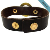 Graduation Mens Gift - Personalized Leather Cuff Bracelet