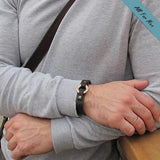 Graduation Mens Gift - Personalized Leather Cuff Bracelet