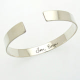 Handwriting bracelet for him, Remembered mens gifts