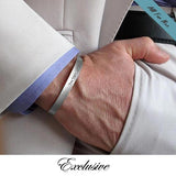 ID Mens Bracelet - Sterling Silver Engraved Cuff