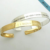 ID Mens Bracelet - Sterling Silver Engraved Cuff