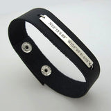Latitude Longitude Mens Bracelet, GPS leather cuff