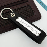 Luxury Leather Keychain - Personalized Mens Key Chain