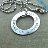 Personalized Mens Necklace - Customized Pendant for Men