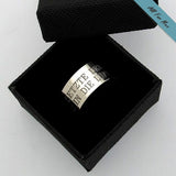 Personalized Mens Ring - Flat Wide band Ring for Men
