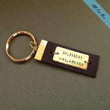 Personalized Leather Keychain for Men