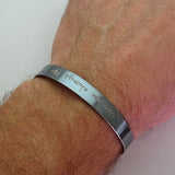 Personalized Signature Engraved Bracelet, Gift for Him