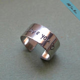 Sterling Silver Name Ring for Men - Personalized Band