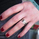 Sterling Silver Name Ring for Men - Personalized Band