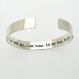 Hubby Wish Bracelet, Men's engraved message bracelet