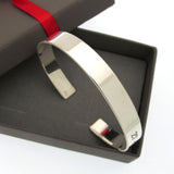 Anniversary Date Bracelet - Sterling Silver Cuff