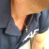 Cross Necklace for Men - Silver Cross Pendant