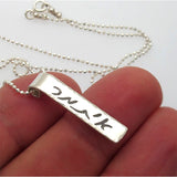 Silver Tag Pendant Necklace - Mens gift ideas for birthday