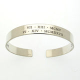 Message Bracelet - Sterling Silver Custom Engraved Cuff