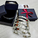 Message Bracelet - Sterling Silver Custom Engraved Cuff