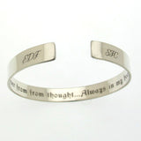 Message Bracelet - Sterling Silver Custom Engraved Cuff