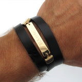 Anniversary Gift for Him - Personalized Mens Bracelet