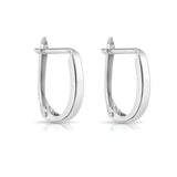 Single Sterling Silver Oval Earring for Men