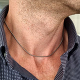 choker chain for men - short stainless Steel necklace