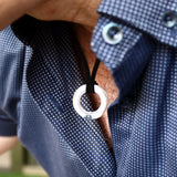 Mens Personalized washer pendant necklace 
