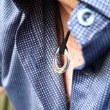 silver washer pendant necklace for him - personalized boyfriend gift