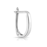 Single Sterling Silver Oval Earring for Men