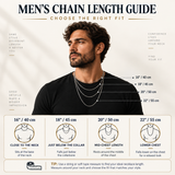 how to chooses the correct size for mens necklace or chain