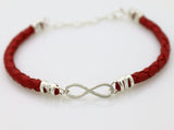 Infinity Bracelet for Him - Leather Cuff Bracelet for Men