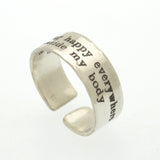 Mens Pinky Ring - Custom engraved Sterling Silver Band for men - Boyfriend Gift