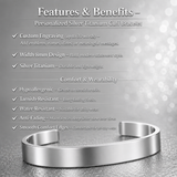 Plain Sterling Silver Cuff Bracelet for men