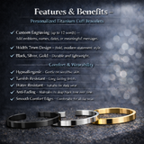 Hidden Message Bracelet - Custom Engraved Gift for husband