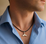 mens Whale Tail Pendant