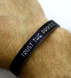black engraved bracelet for men