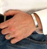 Custom Engraved Silver Cuff - Loss of parent Memorial gift