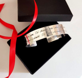 Personalized Wide Sterling Silver Cuff, Mens Jewelry