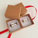 Mens Pinky Ring - Custom engraved Sterling Silver Band for men - Boyfriend Gift