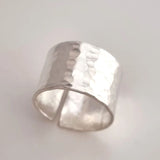 925 silver hammered ring