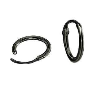 Black Hoops for Men - Oxidized Sterling Silver Earring for men