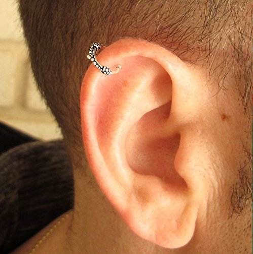 Non Pierced Earring, Mens Single Hoop Earring, Barbell earring