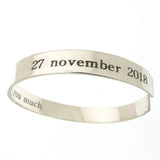 Cross Cuff Bracelet for men - 925 Sterling Silver Open Bangle with engraving