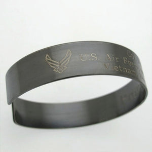 Military Bracelet, USAF cuff, Personalized air force jewelry