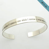 Anniversary Gifts for Men - Personalized Sterling Silver Cuff