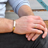 Anniversary Mens Gift - Personalized Gold Bracelet for Men