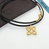 Celtic Pendant for Men - Brown Leather Necklace